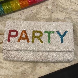 White, tiana party clutch